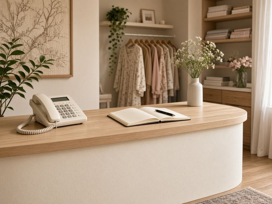 Contact desk at Atelier Mintstar in Taichung